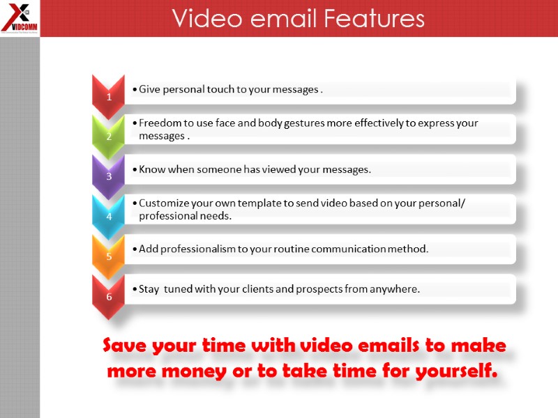 Save your time with video emails to make  more money or to take